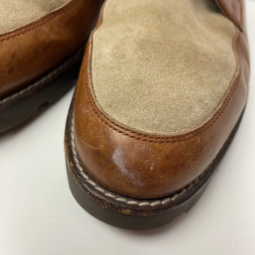 Vintage Polo Ralph Lauren Shoes Mens Size 10.5 D Brown Tan Oxford Derby Two Tone